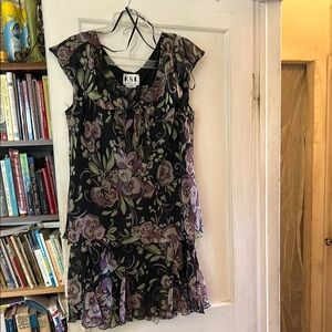 KSL Floral Dress with Ruffle Detail